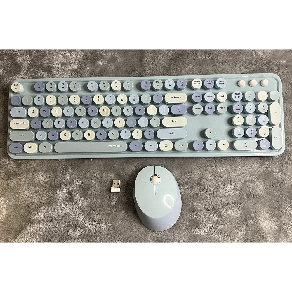 Mofii Sweet Wireless Keyboard & Mouse Combo 2.4G USB Receiver TESTED W/Dongle